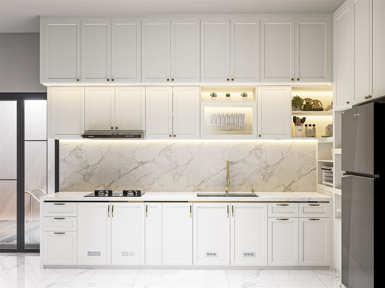 Kitchen Set Marble Warm, tampilan 3