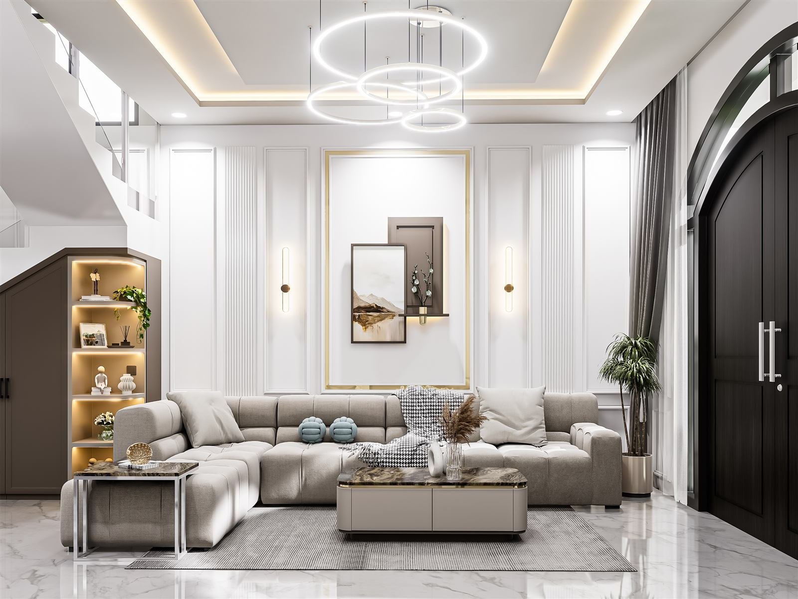 Living Room Warm Modern, tampilan 4